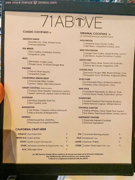 Bar-menu