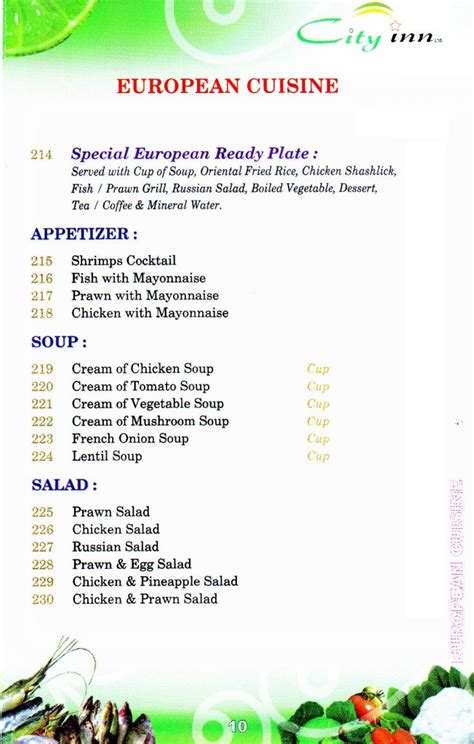 European-menu
